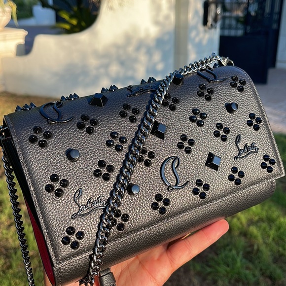 CHRISTIAN LOUBOUTIN Black Studded Crossbody Bag - Picture 11 of 13